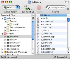 Screenshot of the odamex Xcode project